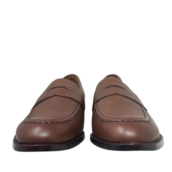J Crew Brown Leather Business Casual Loafers AW268‎ main image 4
